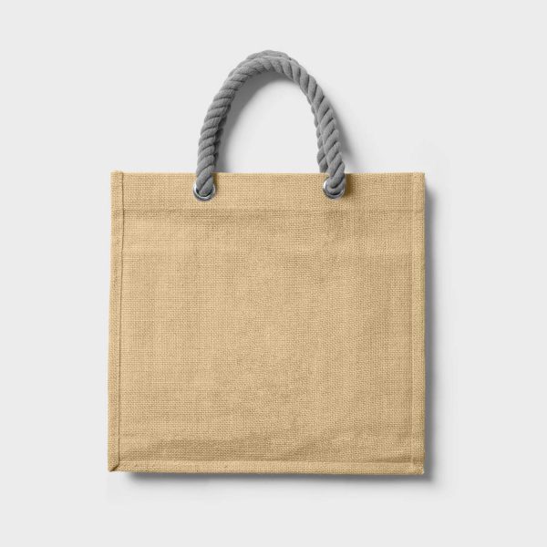 Plain jute tote bag from Chiang Mai, Thailand