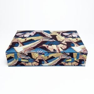 printed silk fabric keepsake box