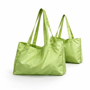 Large light green silk tote bag from Thailand