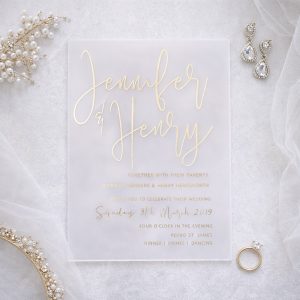 Frosted Acrylic Wedding Invitation Card