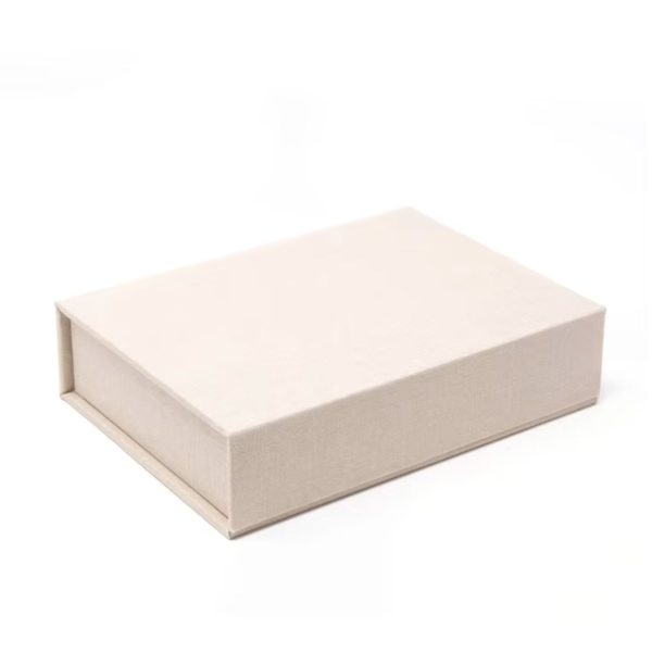 Magnetic Closure Handmade Natural Linen Photo Box