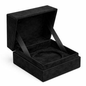 Black suede medal box
