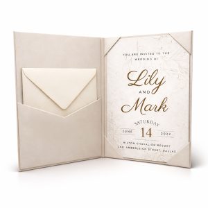 Ivory Paper Invitation Folder