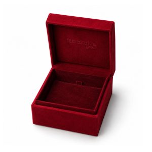 Hot stamped logo suede jewelry box