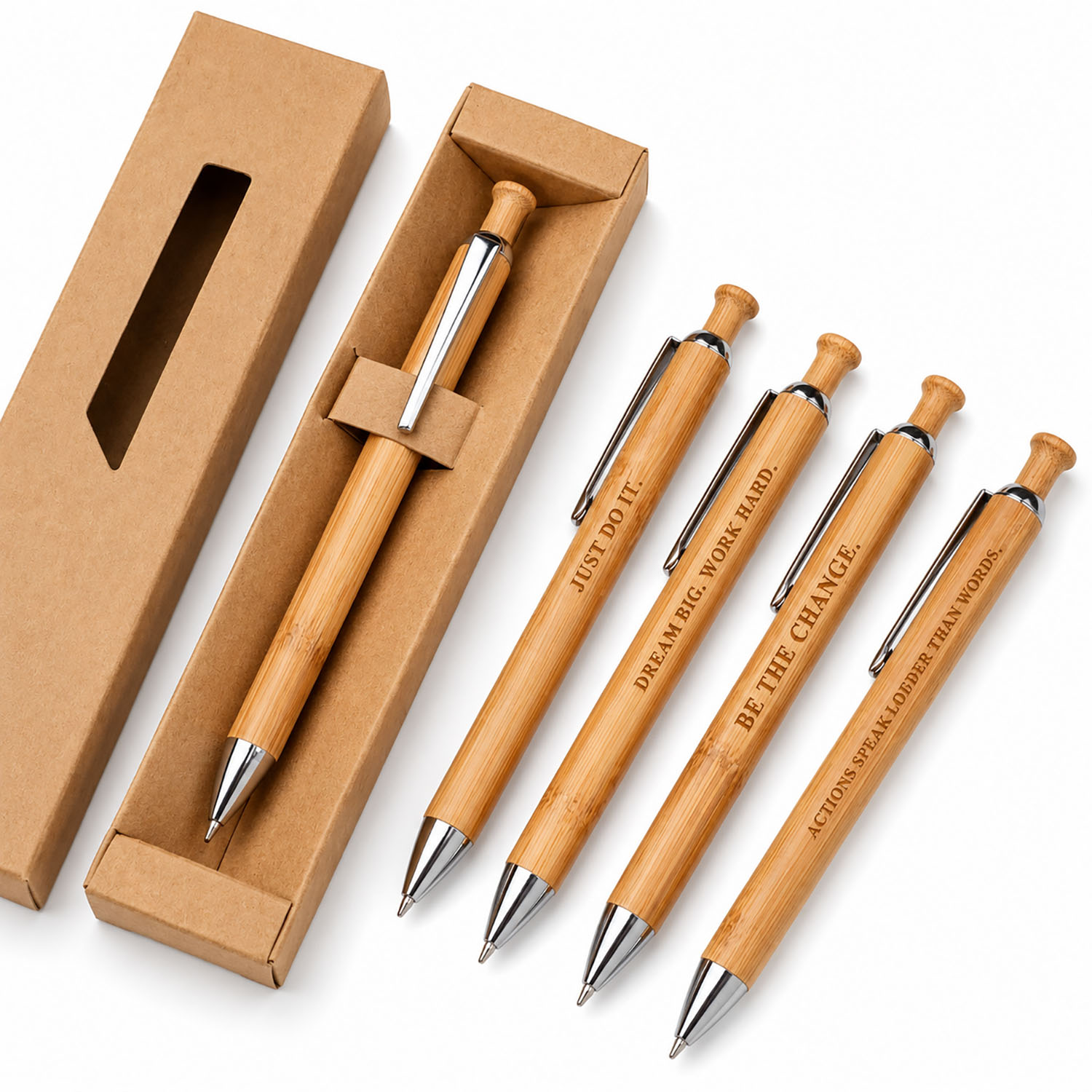bamboo wooden ball pen engraved