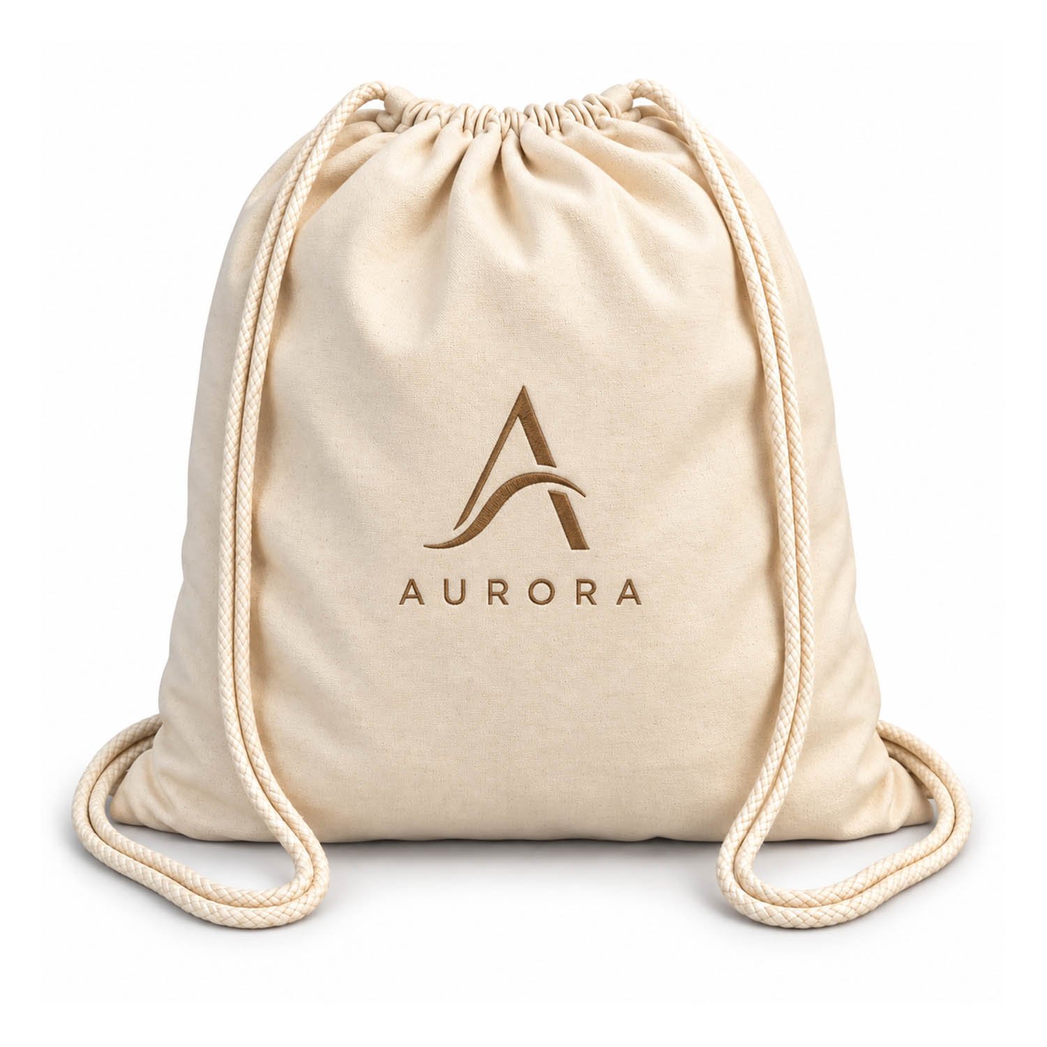 Custom Embroidered Cotton Drawstring Backpack