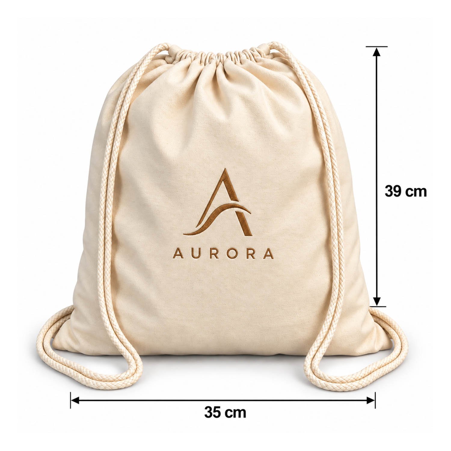 Measurements Of Custom Embroidered Cotton Drawstring Backpack