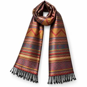 Thai faux silk shawl