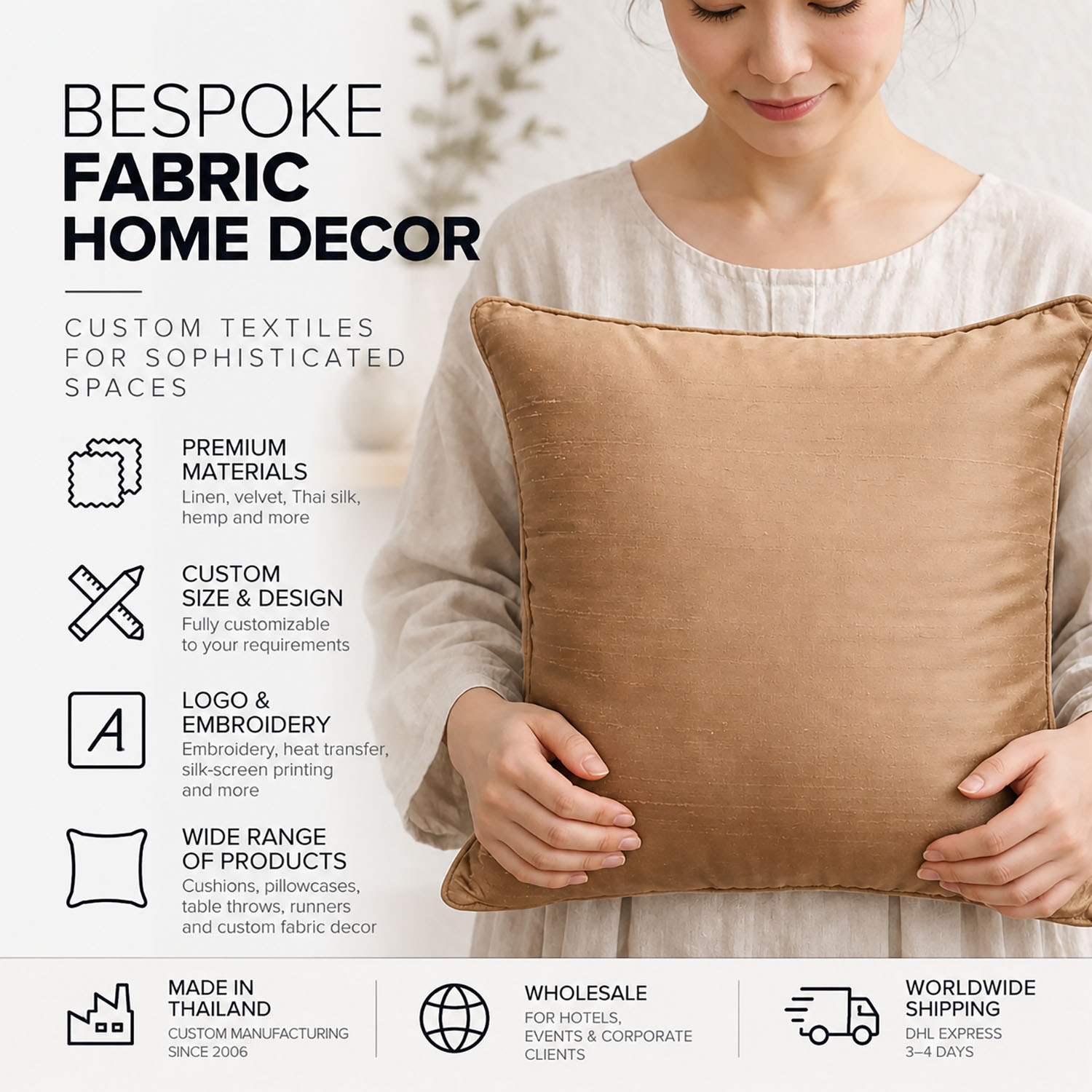 bespoke fabric home decor Thailand