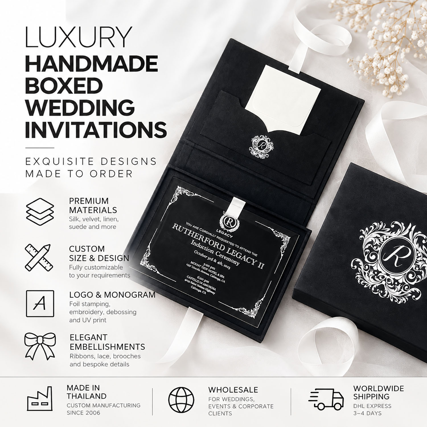 boxed wedding invitations Thailand