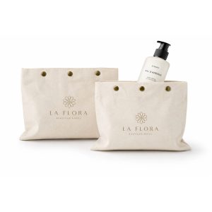 custom logo cotton canvas packaging bags for make-up