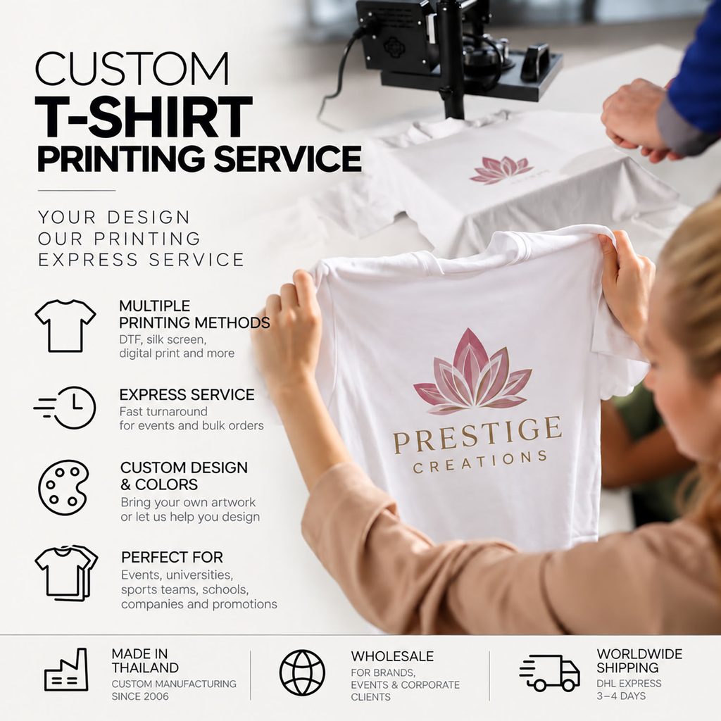 custom printed t shirts Thailand