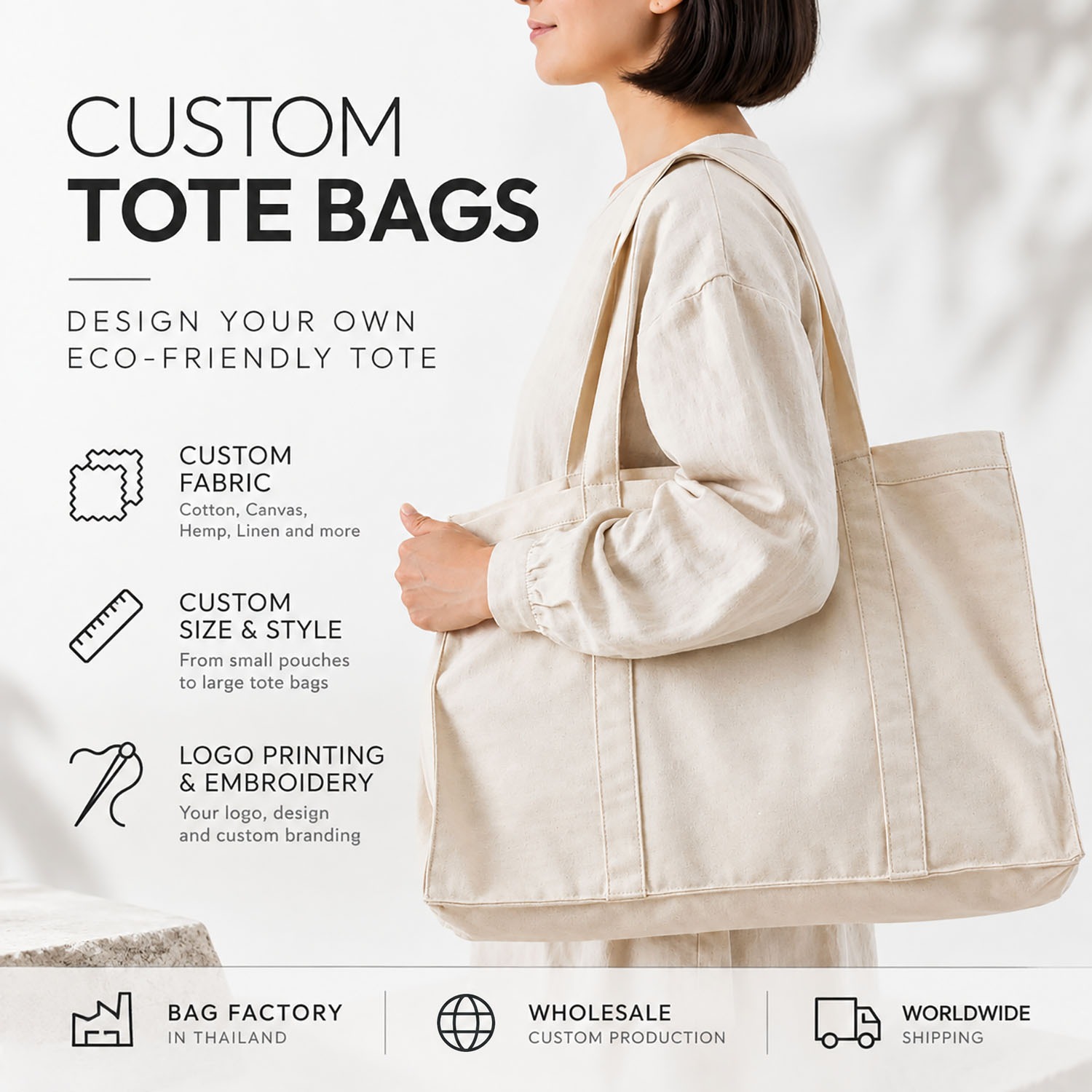custom tote bags Thailand
