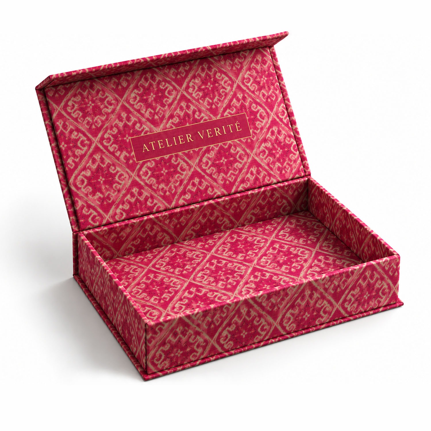 Thai Mudmee patterned silk magnetic gift box